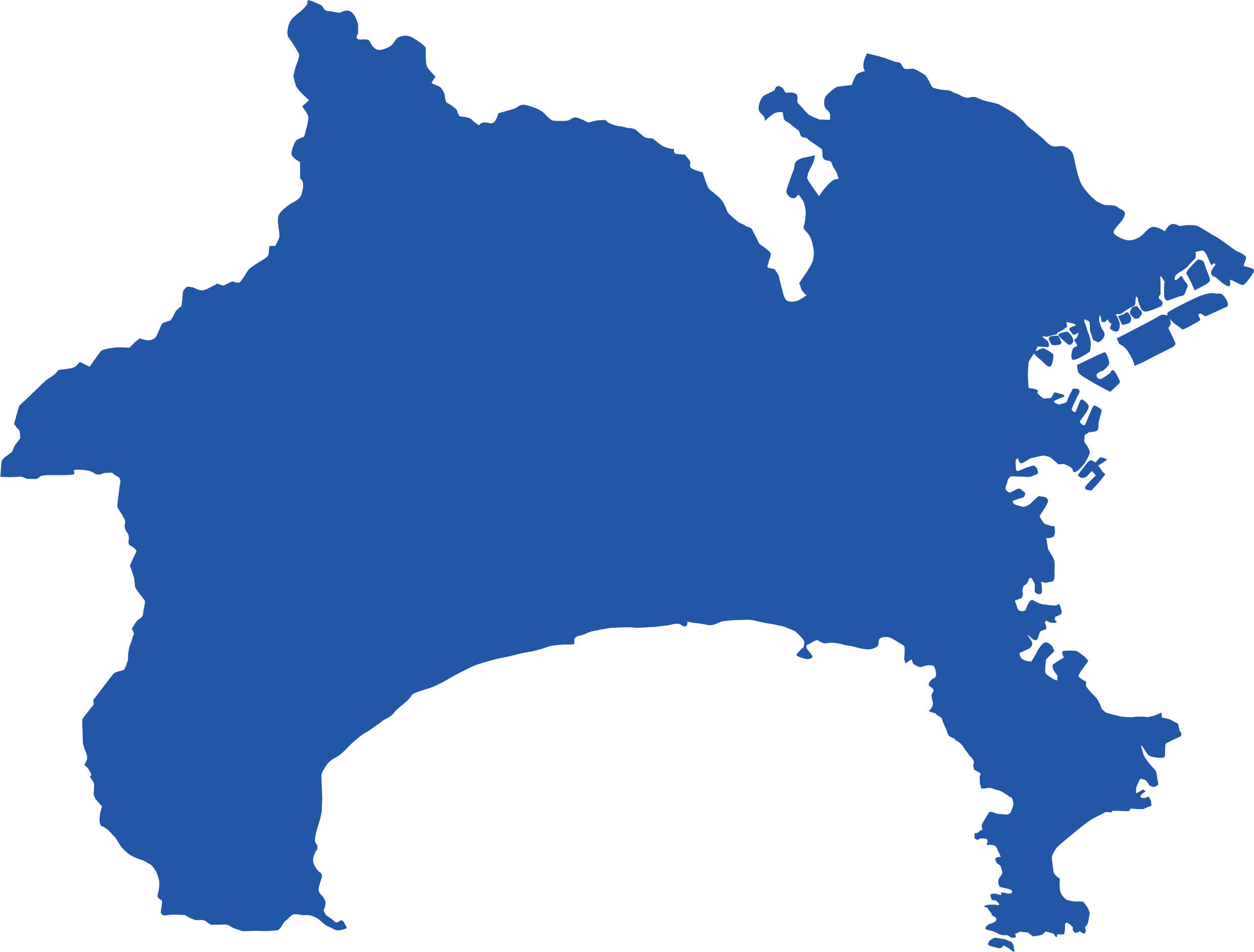 神奈川県の地図